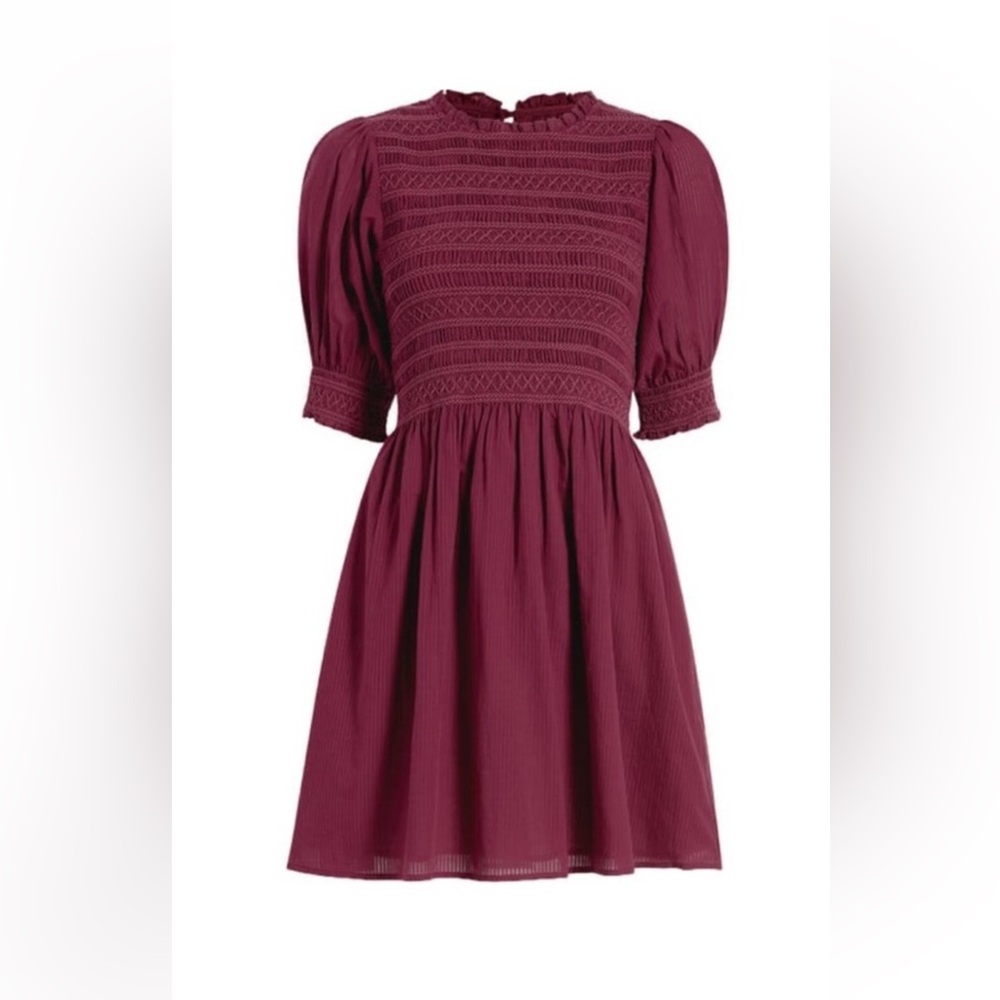 Hill House Home Vivi Nap Dress - Burgundy Shadow Stripe